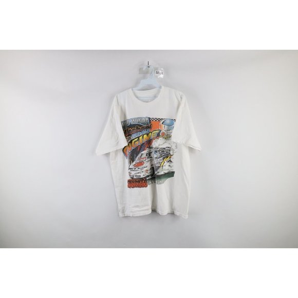 J Galt Womens OS Distressed Wild Winds Oldschool Thunder Engine T-Shirt USA - Picture 1 of 9